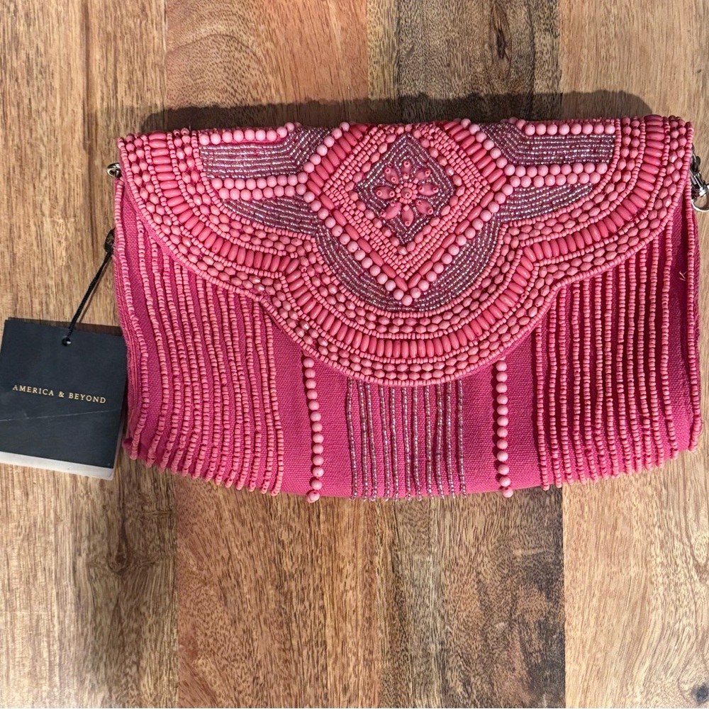 Pink Rhinestone Wristlet Clutch - Picture 10 of 12